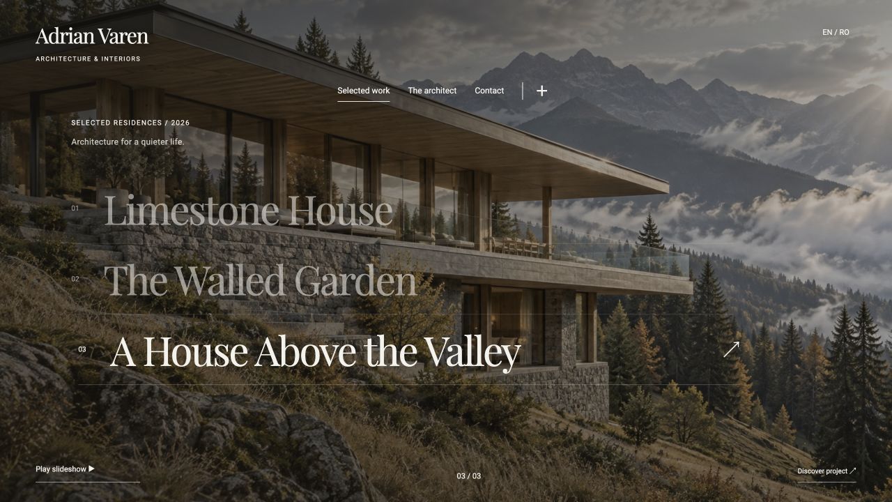 Adrian Varen — Architecture / Digital experience